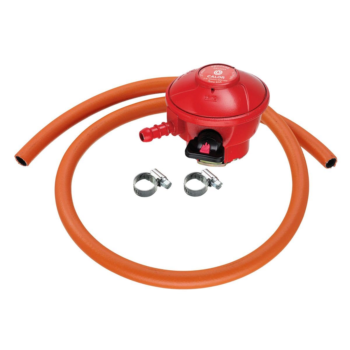 Calor Gas Brand 27Mm Pato Gas Regulator 2Mt Hose/Pipe & 2 Clips