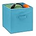 Foldable Cube Storage Bins - 6 Pack - These Decorative Fabric Storage Cubes are Collapsible and Great Organizer for Shelf, Closet or Underbed. Convenient for Clothes or Kids Toy Storage (Light Blue)