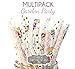 Designer Durable Disposable Drinking Paper Straws (25) Garden Party