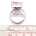 Housweety 10PCs Rings Base Blank Findings Adjustable Disk Round Silver Tone 18mm(US 7.5)
