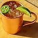 Purecopper 100% Copper Mug For Moscow Mule - Solid Pure Copper 16Oz - Bonus Recipe Cards Included!