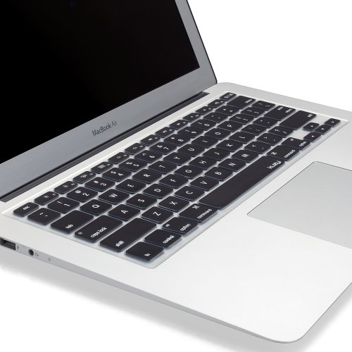 Kuzy Older Version Keyboard Cover Compatible with MacBook Pro 13 15 17 inch Release 2010-2015 and MacBook Air 13.3 inch Release 2010-2017 Silicone Skin Protector, Black - Thumbnail 5