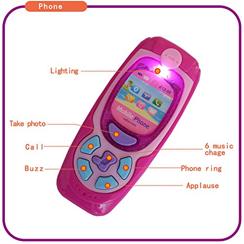 image for MagicCindy 3 in 1 Interactive Musical Toys – Steering Wheel, Mobile 