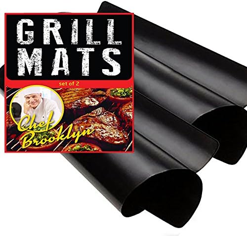 Chef Brooklyn BBQ Grill Mats with Bonus Kitchen Scissors- Heavy Duty Multi-Functional Scissors Sharp Perfect for Chicken, Poultry, Fish, Meat, Herbs and Outdoors for the BBQ'S Camping or on the Boat