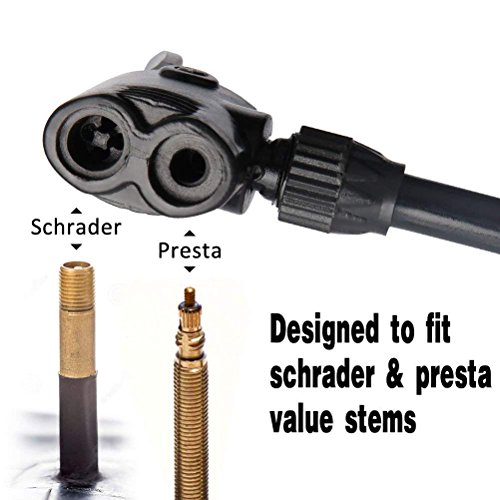 image for DSYEES Bike Pump Mini Bike Floor Pump Foot Activated Bicycle Pump Port