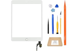 JPUNG for iPad mini 3 Screen Replacement Glass Touchscreen Digitizer (A1599 A1600), White, Complete Repair Tools Kit,Camera Holder
