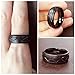 King Will TYRE Men's 8mm Black Domed Tungsten Carbide Ring Matte Finish Groove Design Wedding Bands 12