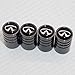 US85 Infiniti Black Chrome Auto Car Wheel Tire Air Valve Caps Stem Cover