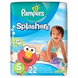 Pampers Splashers Swim Diapers Size 5, 22 Count (Pack of 6)