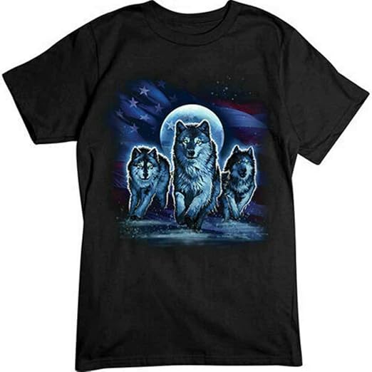 Wolf Pack TShirt American Pride Wildlife Wolves Tee Amazon.de Bekleidung