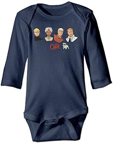 PGiG Baby's Jonny Quest Team Hanging Bodysuit Romper Playsuit Outfits Clothes Climbing Clothes Long Sleeve Navy