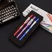 Mini Medical Penlight with Pupil Gauge for Nurses, Hatori A Pack of 3pcs Aluminum Reusable White LED Pen Flashlight (Red/Purple/Blue)