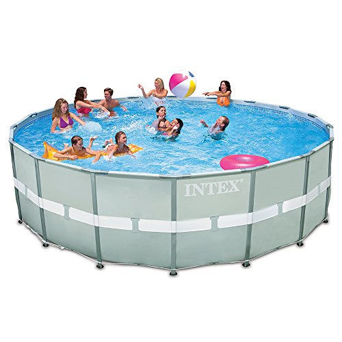 Intex 18ft X 52in Ultra Frame Pool Set with Sand Filter Pump, Ladder, Ground Cloth & Pool Cover