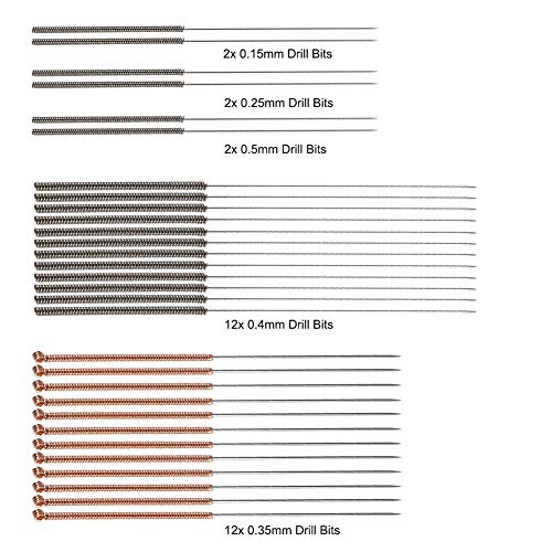 32 Pieces 3D Printer Nozzle Cleaning Kit Including 30 Pieces Nozzle Cleaner 0.15mm, 0.25mm, 0.35mm, 0.4mm, 0.5mm Cleaning Needles for 3D Printer (Bonus: 2 Pcs Tweezers)