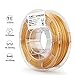 AMOLEN 3D Printer Filament, Real Gold PLA Filament 1.75mm +/- 0.03 mm, 200G(0.44lb), Includes Sample Shining Black Filament - 100% USA