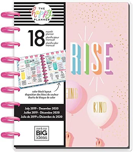 Me & My Big Ideas Happy Planner 18-Month Dated Medium Planner 7.75"X9.75"-Sprinkle Kindness, July 2019-Dec 2020