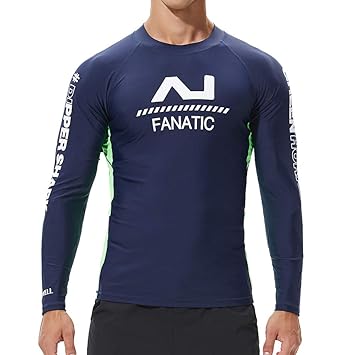 Plot Herren Langarm Bademode, UV-Schutz UPF 50+ Basic Surfen Tauchen Shirt Rash Guard Tops