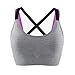 HeartFor Racerback Sports Bras for Women - Padded High Impact Workout,Pack of 2