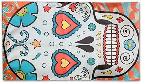 Weoli Sugar Skull Garden Flags House Flags Outdoor 3x5 Banner