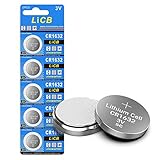LiCB 5 Pack CR1632 Battery, Long-Lasting & High