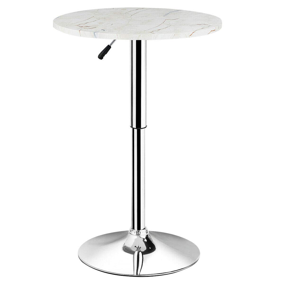 Best Stainless Steel Top Adjustable Height Bar / Bistro Table Round