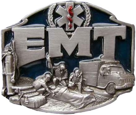 EMT Saving Lives Colored Novelty Belt Buckle