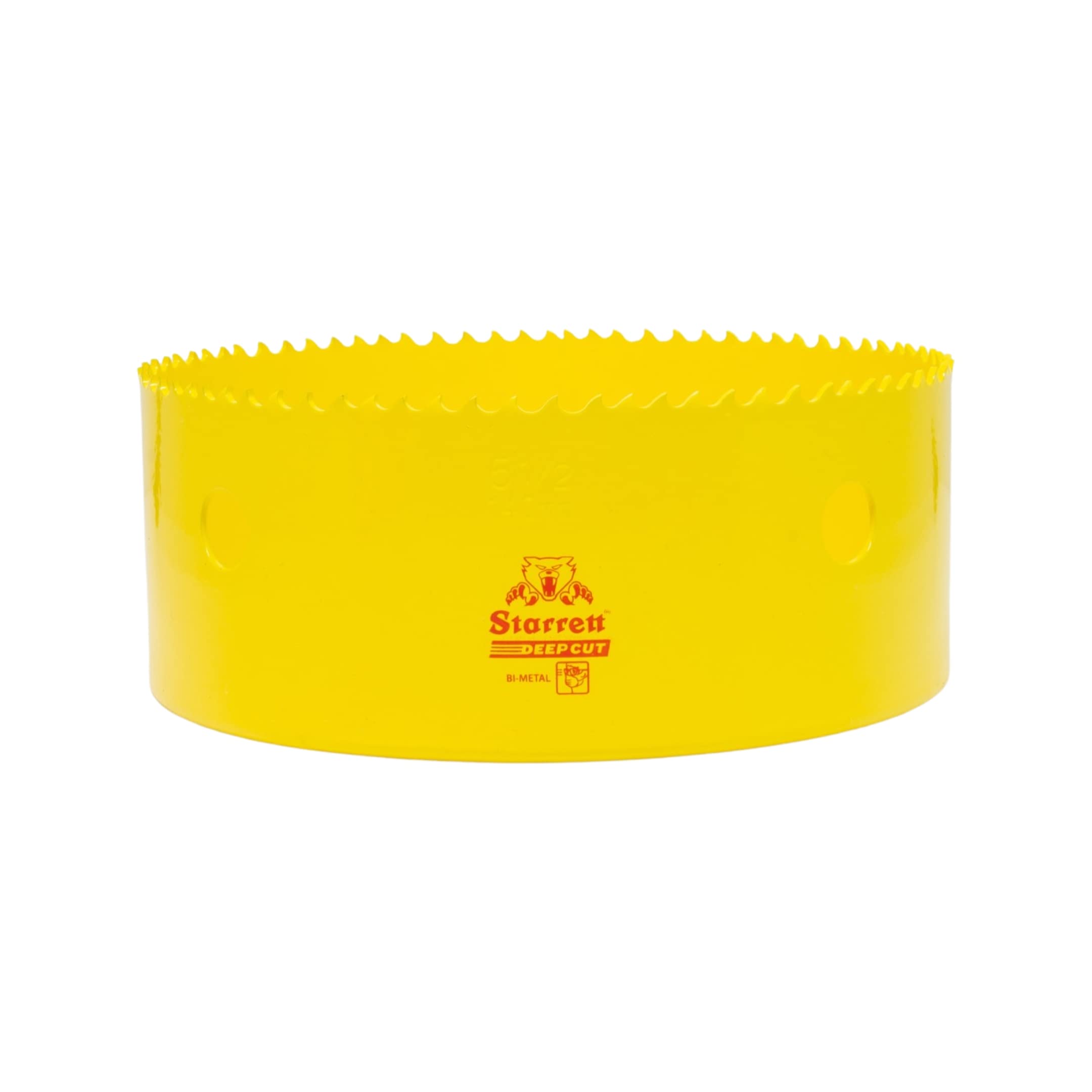 Starrett Deep Cut Hole Saw - DCH0512 Heavy Duty Bi-Metal with Extra Cobalt HSS Teeth - For Metals Wood Cast Iron Fibreglass Plastic Materials - 140mm