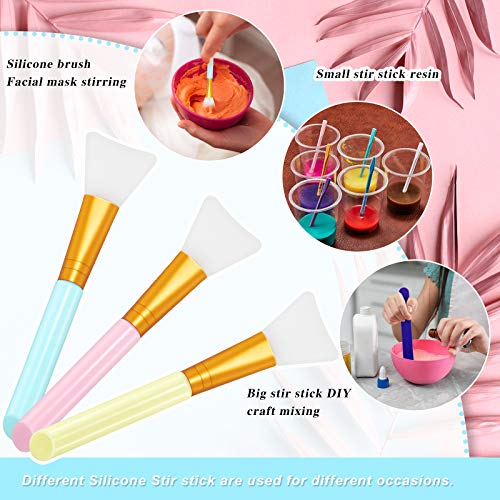 15 Pieces Stir Sticks Set Include 6 Pieces Silicone Stir Sticks 3