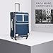 Coolife Luggage Carry On Luggage Underseat Luggage Suitcase Softside Wheeled Luggage Lightweight Rolling Travel Bag Underseater (Oxford Blue, 28-Inch)