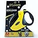 D'Goods Retractable Dog Leash Long 16 ft Walking Leash Yellow for Small Medium Large Dogs up to 110lbs - Heavy Duty Nylon No Tangle – Free Frisbee