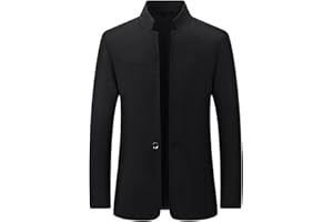 AIMAIBMLD Spring Autumn Casual Stand Collar Suit Men's Zhongshan Suit Jacket