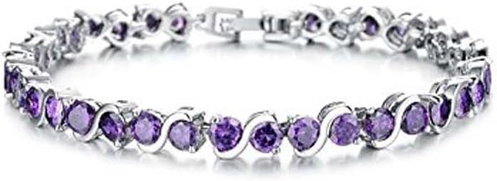 findout ladies Infinity Symbol Cubic Zircons crystal Fashion Wedding party luxury tennis Bracelets for women girls,(1714)