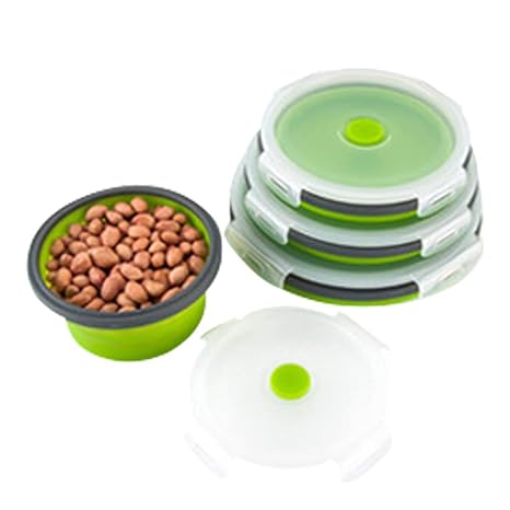 SONSYON Recipientes Plegable - Tazón de Silicona Portátil de ...