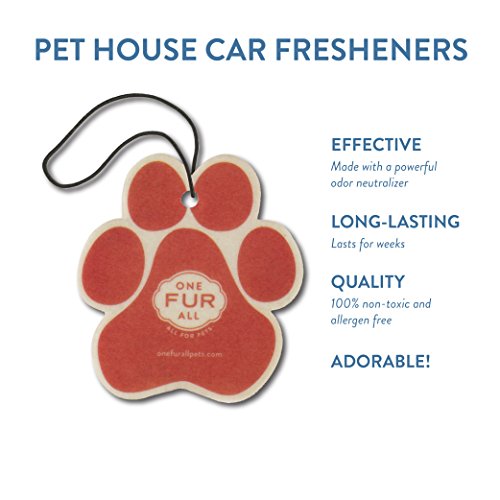 image for One Fur All Pet House Car Air Freshener, Pack of 4 – Ruby Red Grapef