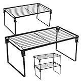 [2 Pack] Stackable Kitchen Storage Shelf