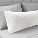 Body Pillow Cover. Sherpa with side zipper by Lavish Home – 18 ”x52” (White)