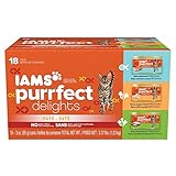 DISCONTINUED: IAMS PURRFECT DELIGHTS Pate in Gravy Variety Pack Canned Cat Food 3 Ounces (Pack of 18)
