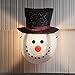 KOVOT Set of 2 Snowman Porch Light Covers | Weatherproof Outdoor Holiday Decor | 9 1/4