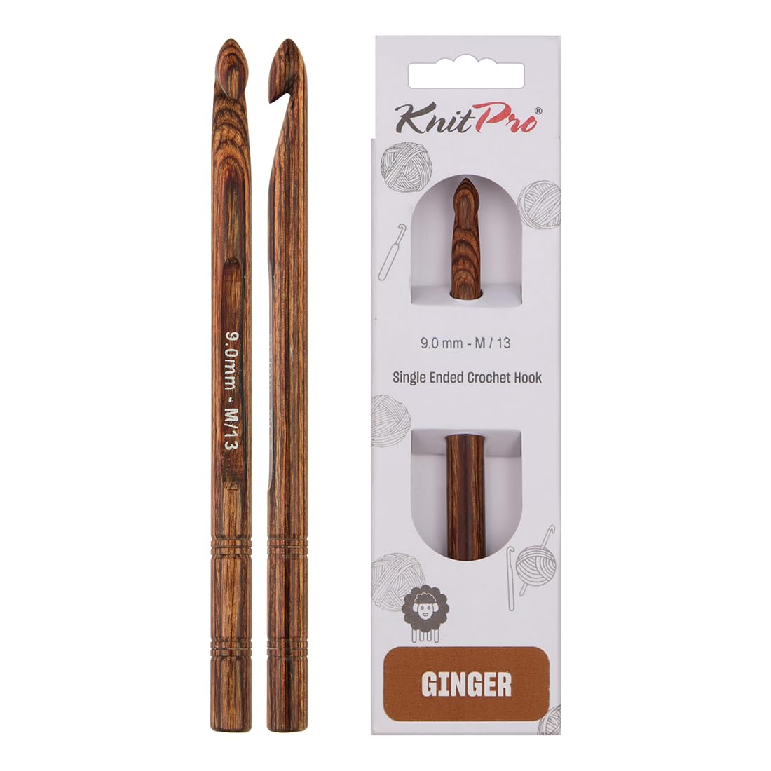 KnitPro Ginger Single Ended Crochet Hook | 9.00mm — image 1