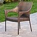 Del Mar Outdoor | Wicker Stacking Chairs | Set of 2 | Perfect for Patio | MultiBrown