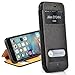 ZVE iPhone 6/6S Plus Leather flip Case S-View Window Cover/KICKSTANDStand/TPU Bumper/Open Protection, 5.5 Black
