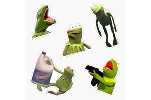 LAD STUDIO Wacky Kermit Meme Pack Sticker Vinyl Bumper Sticker Decal Waterproof 5"