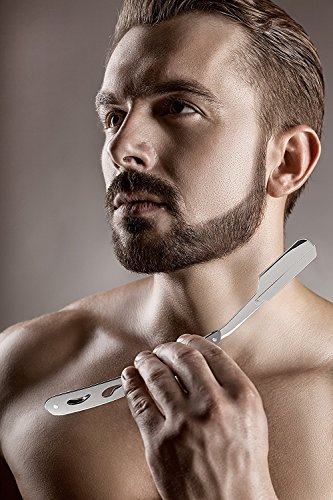 Equinox Professional Stainless Steel Straight Edge Razor with 100 Single Edge Derby Premium Blades - Thumbnail 5