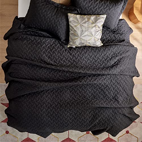 Bedsure Queen Quilt Bedding Set Lightweight Summer Quilt Full/Queen Black Bedspreads Queen