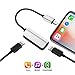 iPhone 7 Adapter,Baseus Dual Lightning Headphone Audio & Charge & Call Adapter Splitter for iPhone X,iPhone 8/8Plus,iPhone 7/7Plus,Support for iOS 10.3 and Later(Silver)