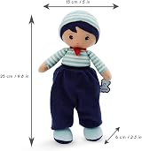 Kaloo Tendresse Fabric Doll Lucas K 25cm Soft Child Companion Green Water Scarf view 3