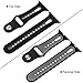 KOLEK Sport Bands Compatible with Apple Watch 42mm/44mm, Soft Silicone Replacement Bands Compatible with iWatch 1/2/3/4, M/L, Black/Grey
