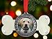 BANBERRY DESIGNS Pet Remembrance - Dog Photo Ornament - Dog Bone Design with Faithful Friend Loyal Companion Embossed Around Picture - Dog Memorial Ornament - Pet Memorial Ornament