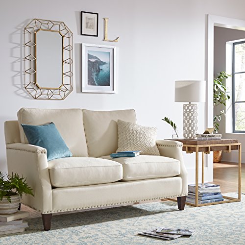 Amazon Brand – Stone & Beam Ceramic Geometric Cut-Out Table Desk Lamp With LED Light Bulb, 18.3"H, White