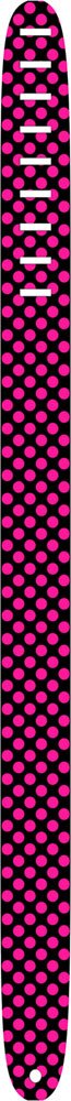 Perri's Leathers 2.5 inch Leather Guitar Strap - Pink/Black Polka Dots